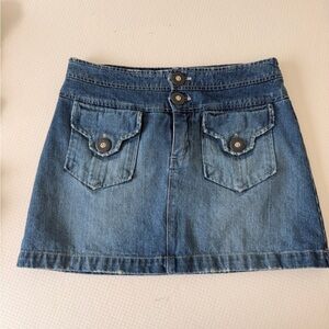 Fossil Blue Denim Mini Skirt
